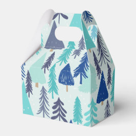 Blue Julgranar i en Evergreen Forest Presentaskar