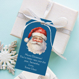 Blue Jultomten Personlig Kids jul Presentetikett