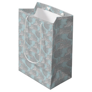 Blue Jungle Tiger Mönster Medium Gift Bag