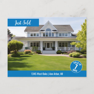Blue Just Sold Real Gods Marknadsföring Logotyp Vykort