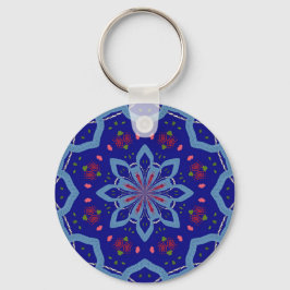 Blue Kaleido Style Nyckelring
