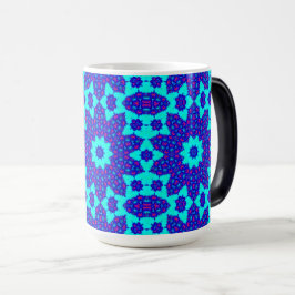 Blue kaleidoscope flourished magisk mugg