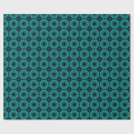 Blue Kaleidoscope Fractal Pattern Presentpapper
