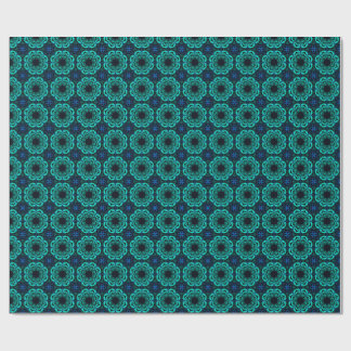 Blue Kaleidoscope Fractal Pattern Presentpapper