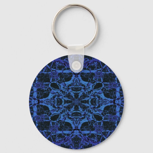Blue kaleidoscope mönster nyckelring (Framsida)