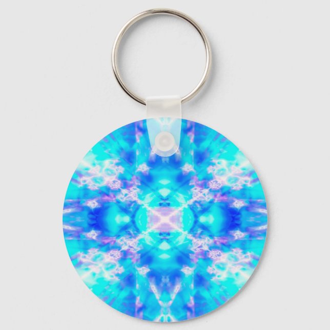 Blue kaleidoscope mönster nyckelring (Framsida)