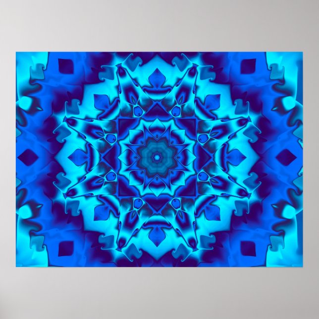 Blue Kaleidoscope Poster (Framsidan)