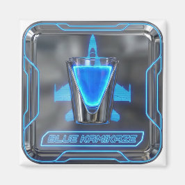 Blue Kamikaze Vodka Shot Magnet