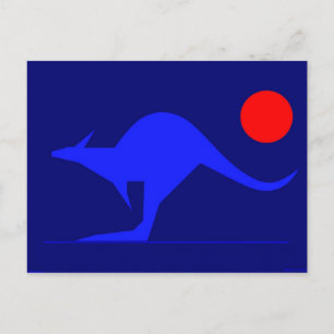 Blue Kangaroo Vykort