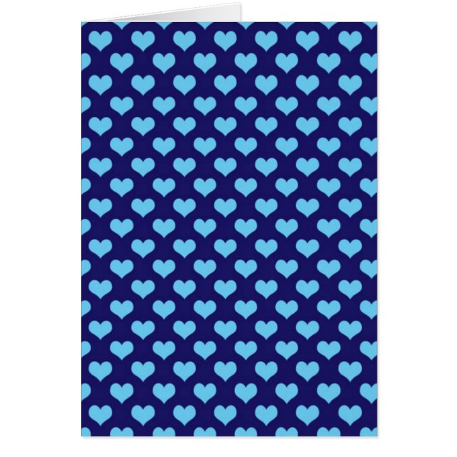 Blue Kärlek Hearts Hälsningskort (Framsidan)