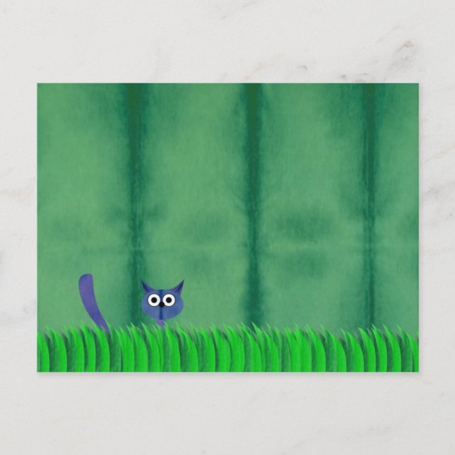 BLUE KATTUNGE vykort (Framsida)