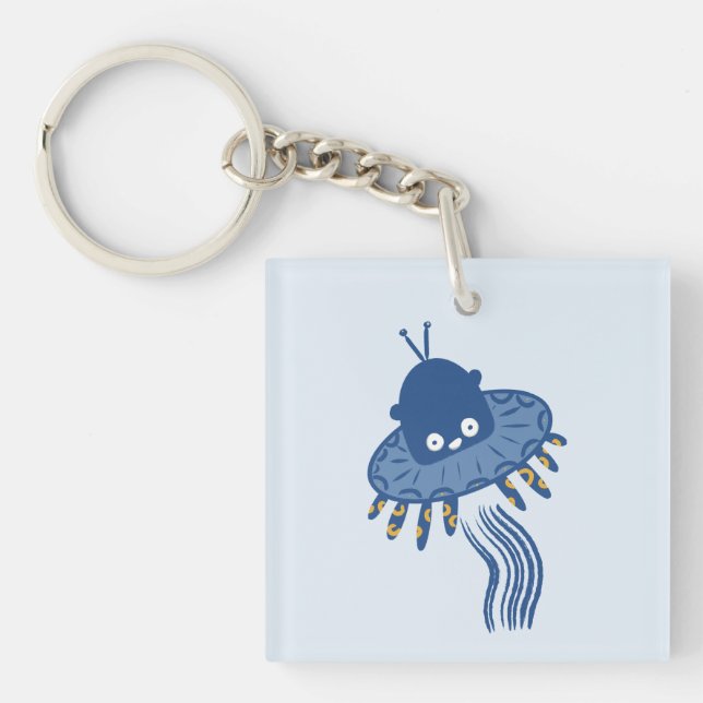 Blue Kawaii Octopus UFO (Framsidan)