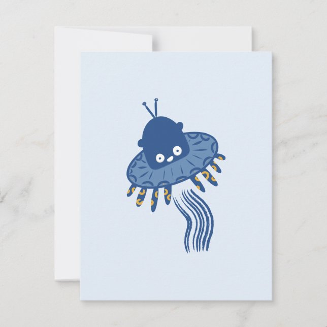 Blue Kawaii Octopus UFO (Framsida)