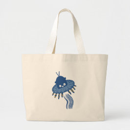 Blue Kawaii Octopus UFO Jumbo Tygkasse