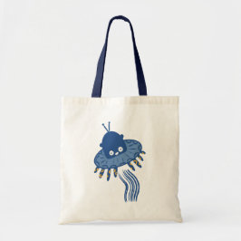 Blue Kawaii Octopus UFO Tygkasse