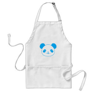 Blue Kawaii Panda Bear Förkläde
