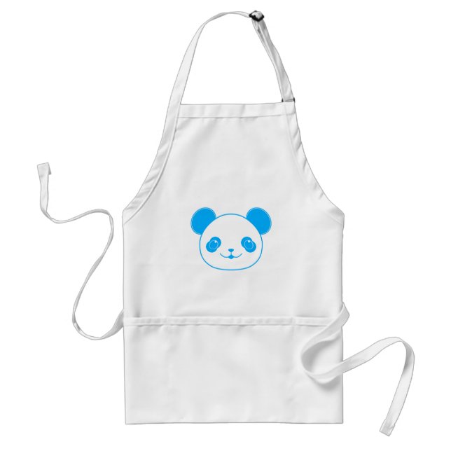 Blue Kawaii Panda Bear Förkläde (Framsidan)