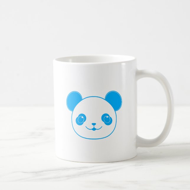 Blue Kawaii Panda Bear Kaffemugg (Höger)