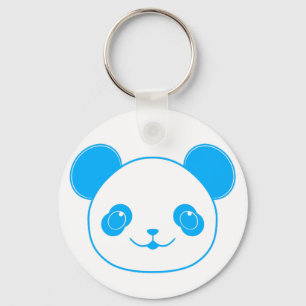 Blue Kawaii Panda Bear Nyckelring