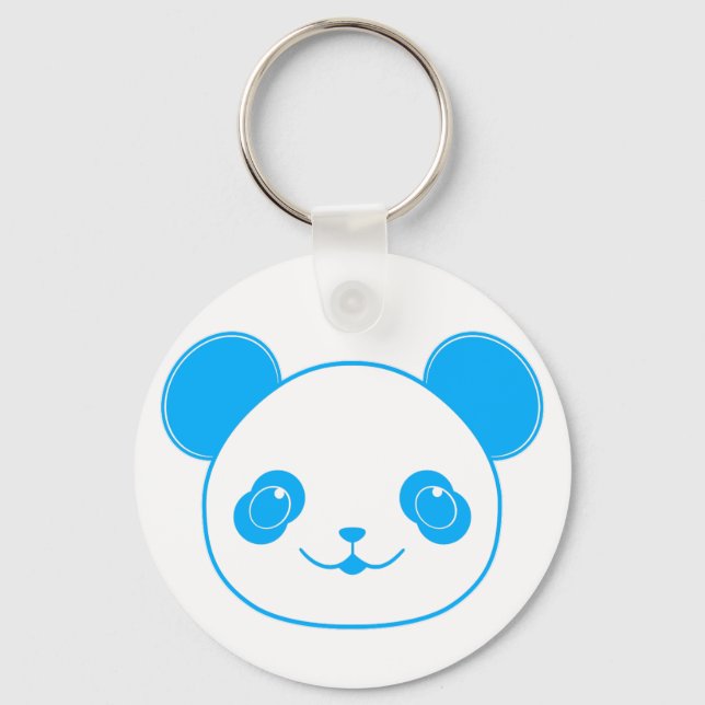 Blue Kawaii Panda Bear Nyckelring (Framsida)