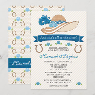 Blue Kentucky Derby ThLED Hat Möhippa Inbjudningar