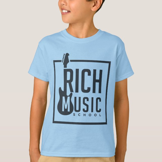 Blue Kids T-Shirt Rik Music School (Framsida)