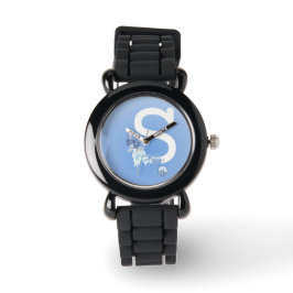 Blue Kids Watch - Cute ’S’ Design for Girls Armbandsur