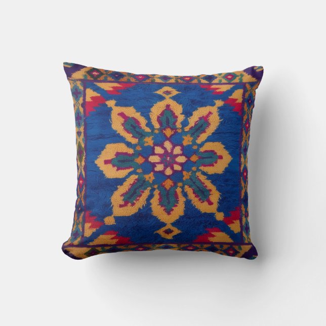 Blue Kilim Pillows USA: Craftad för amerikanska he Kudde (Framsida)