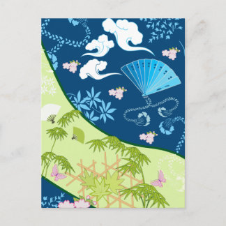 Blue Kimono Vykort