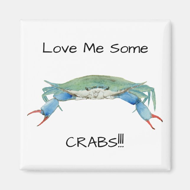 Blue Klo Crab Magnet (Framsidan)
