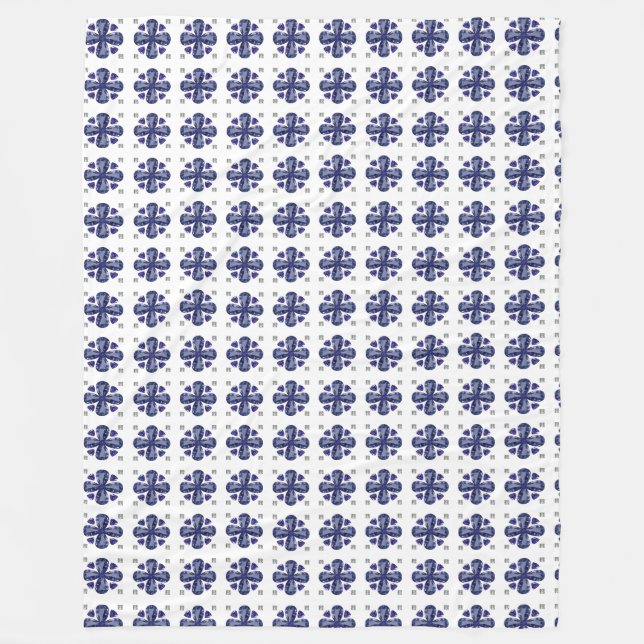 Blue Klöver Fleecefilt (Framsidan)