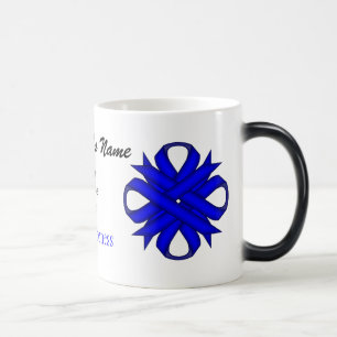 Blue Klöver Ribbon Tmpl av Kenneth Yoncich Magisk Mugg