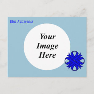 Blue Klöver Ribbon Tmpl av Kenneth Yoncich Vykort