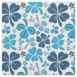 Blue Klöver Shamrock Mönster St. Patrick's Day Tyg