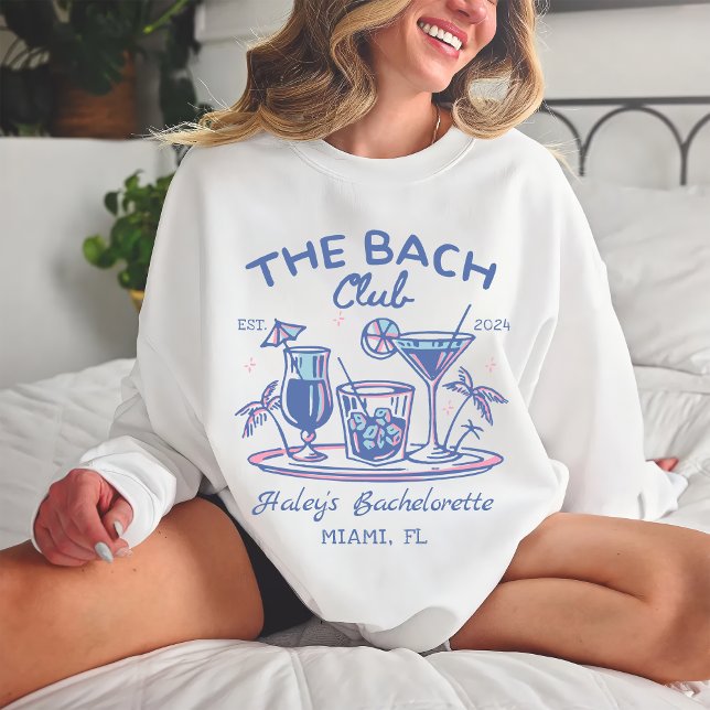 Blue Klubb Cocktail Beach Bachelorette T Shirt (Skapare uppladdad)
