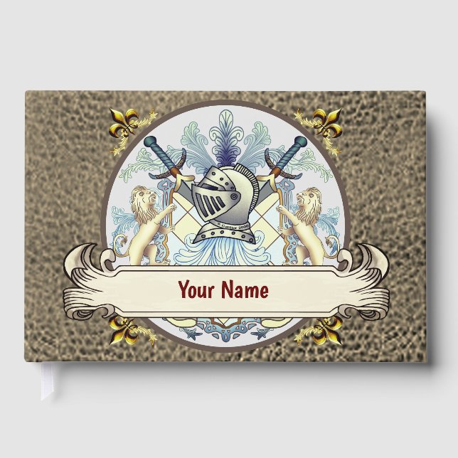 Blue Knight Family Crest Surname bok (Framsida)