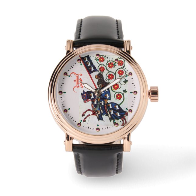 BLUE KNIGHT MEDIEVAL MINIATURE MONOGRAM ARMBANDSUR (Framsida)