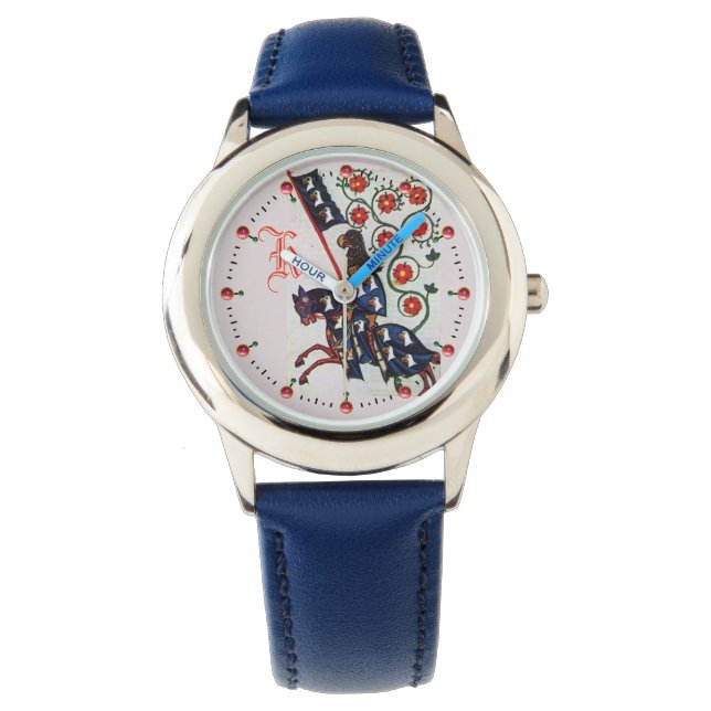 BLUE KNIGHT MEDIEVAL MINIATURE MONOGRAM ARMBANDSUR (Framsida)