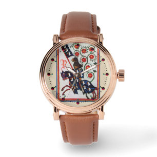 BLUE KNIGHT MEDIEVAL MINIATURE MONOGRAM ARMBANDSUR