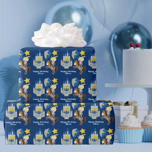 Blue Knight Renaissance Faire Blonde Boys Birthday Presentpapper