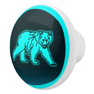 Blue Kodiak Bear Knopp