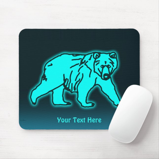 Blue Kodiak Bear Musmatta (Med mus)