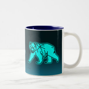 Blue Kodiak Bear Två-Tonad Mugg