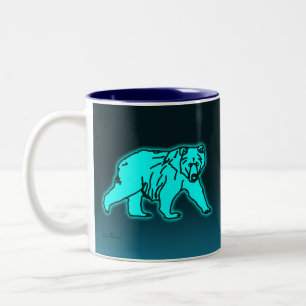 Blue Kodiak Bear Två-Tonad Mugg