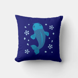 Blue Koi Fish Kudde