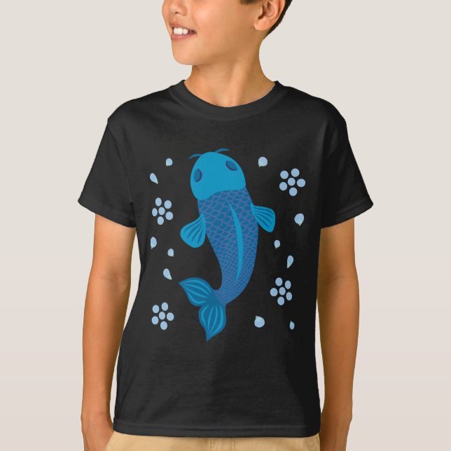 Blue Koi Fish Tee (Framsida)