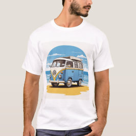  Blue Kombi Beach Circle Tee - Vintage Coastal Cha
