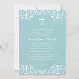 Blue Kor Boys Baptism/julinbjudning Inbjudningar