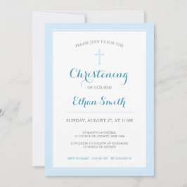 Blue Kor Christening eller Baptism Call Inbjudningar