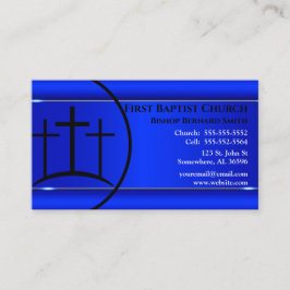Blue Kor Church Pastor eller Deacon Visitkort
